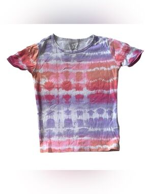 3 FOR $10 PLACE Tie-Dye Short Sleeve Tee - Pink & Purple Girls Size 6